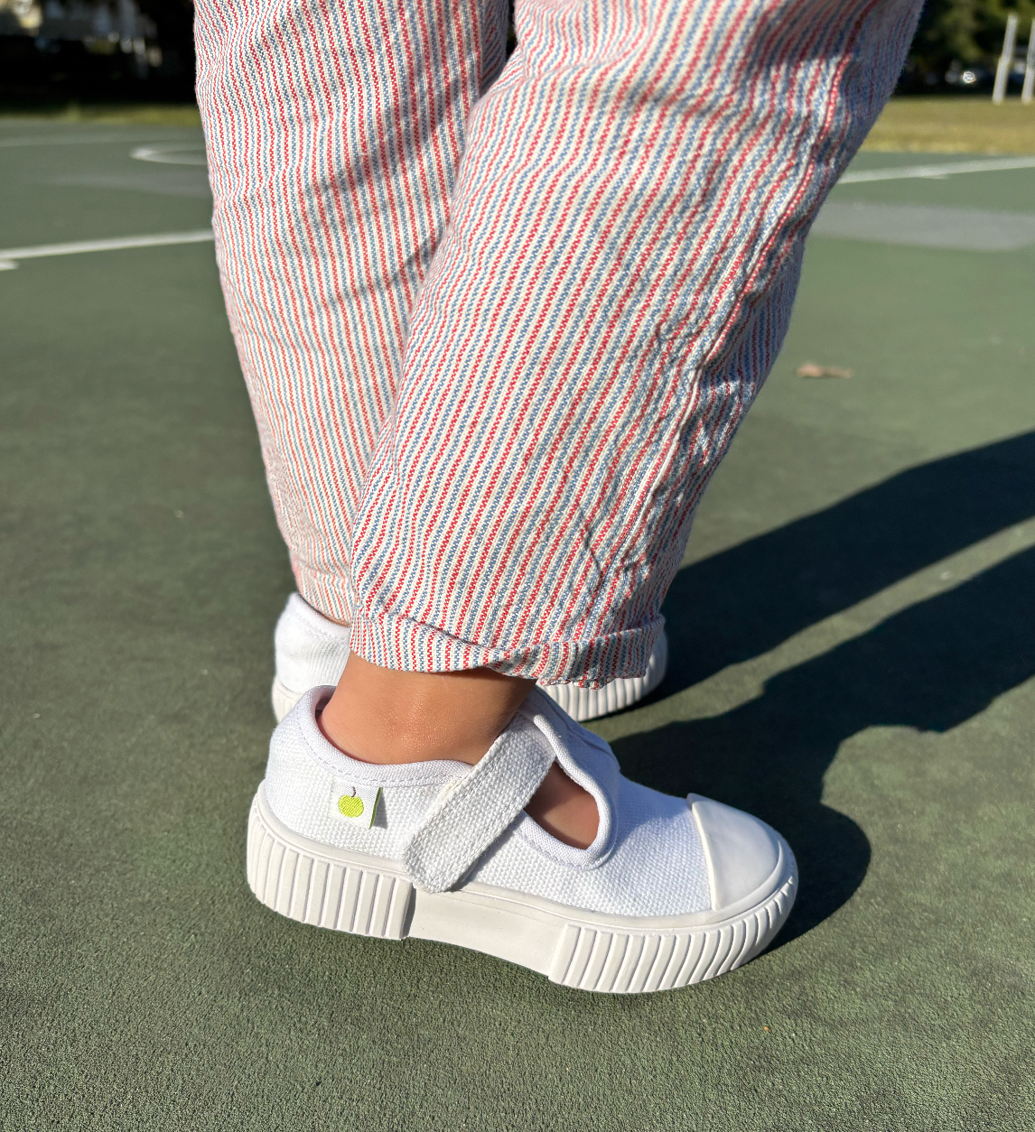 Organic Cotton Mary Jane - White
