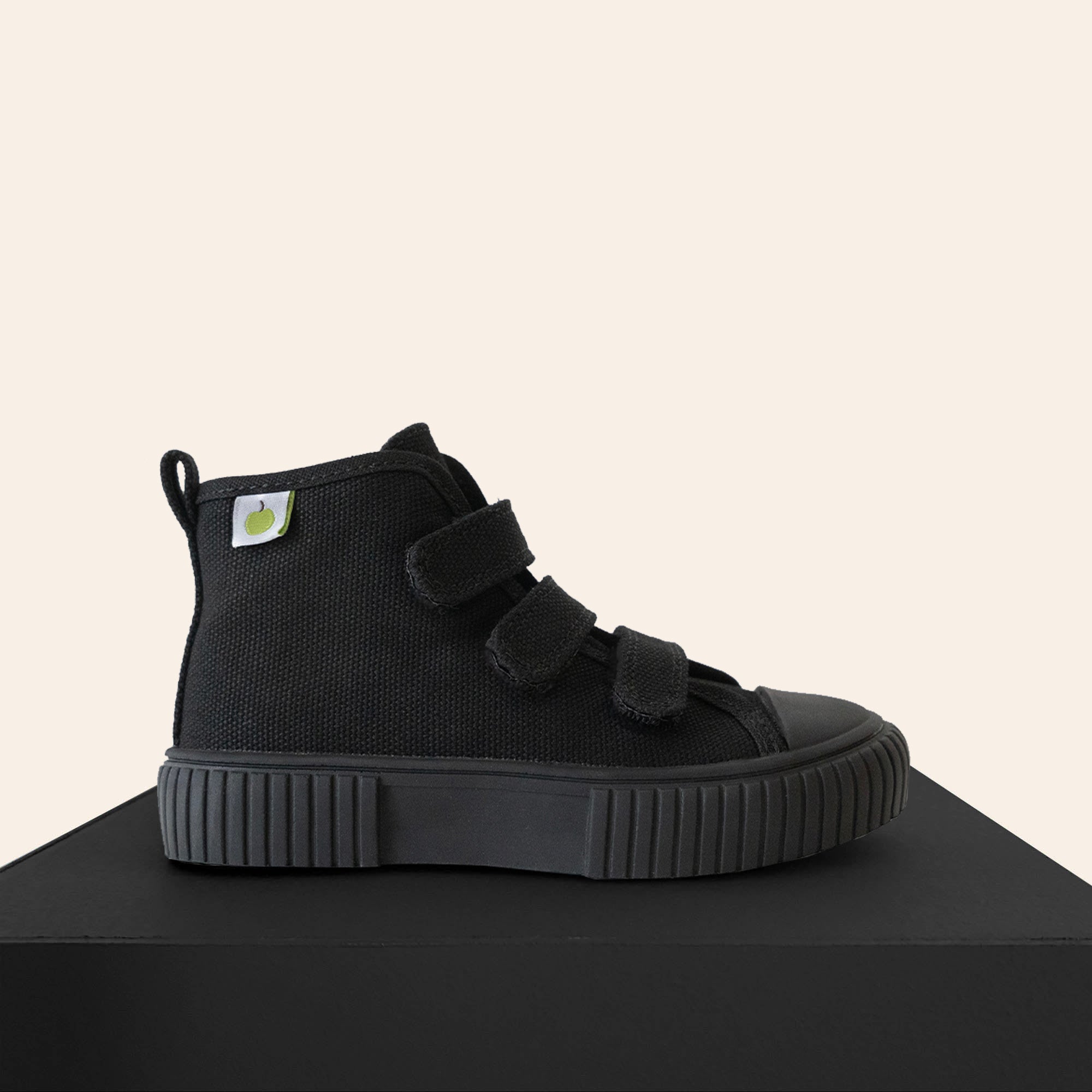 Organic Cotton High Top Sneaker - Black