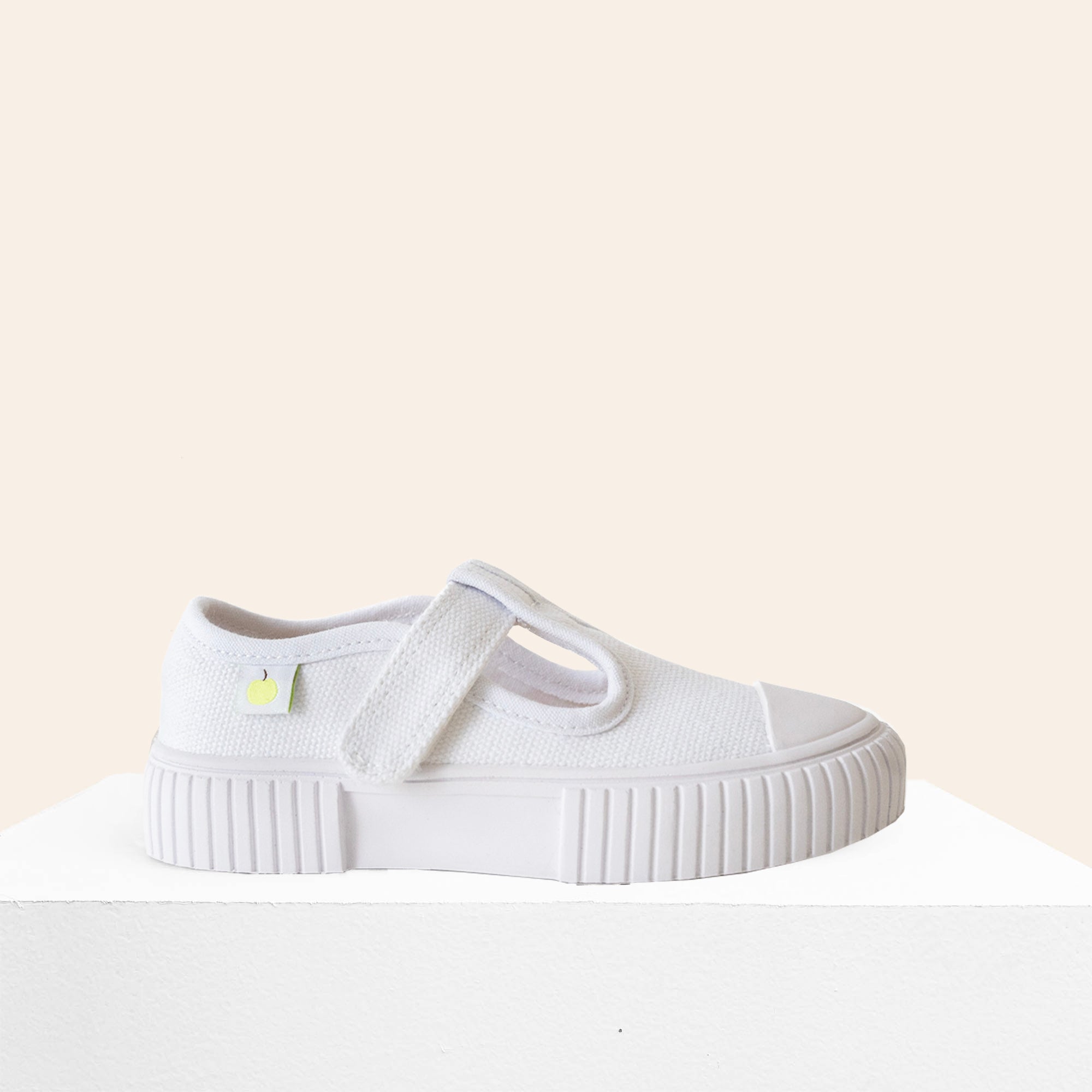 Organic Cotton Mary Jane - White